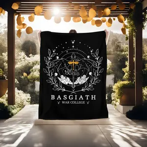 Basgiath War College Reading Blanket | Fourth Wing Gift | Iron Flame | Bookish Gift | Fourth Wing Blanket Velveteen Plush Blanket