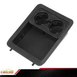 New Black Dual Cup Holder Insert Fit For 07-14 GMC Cadillac Chevy Center Console