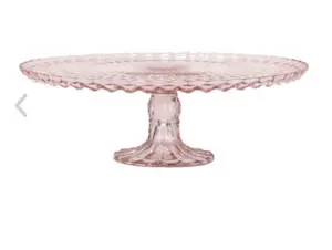 Rochester Footed Cake Plate Pink