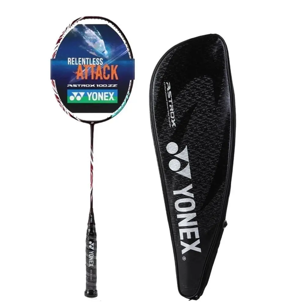 Yonex ASTROX 100 ZZ Kurenai Heavyweight Badminton Racket, 3U Grip Size G5, Unstrung for Attacking Play