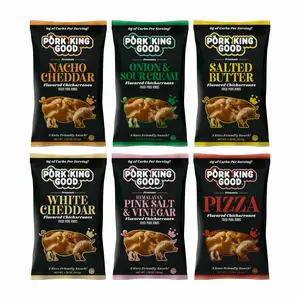 Pork King Good Pork Rinds Variety 6 Pack - 0g Carbohydrates Flavored Chicharrones Pork King Good Pork Rinds Variety 6 Pack - 0g Carbohydrates Flavored Chicharrones