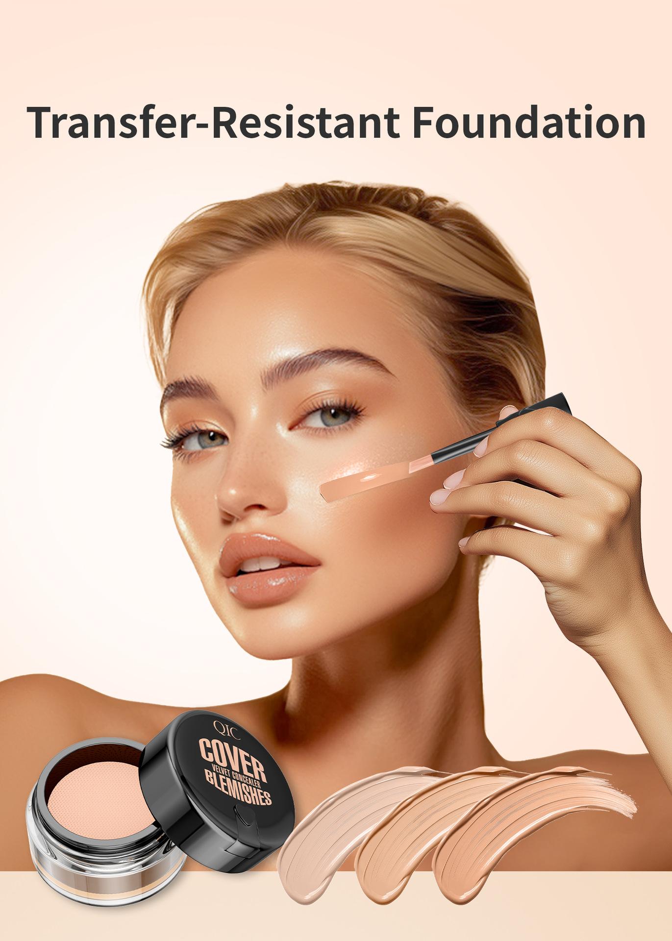 Waterproof Matte Full Coverage Concealer Balm, Smooth Blendable Texture High Coverage Lightweight Cream for Acne, Scars, Redness and Dark Spots, Waterproof Moisturizing Formula for Flawless Finish, Ideal for Weddings, Parties and Daily Wear