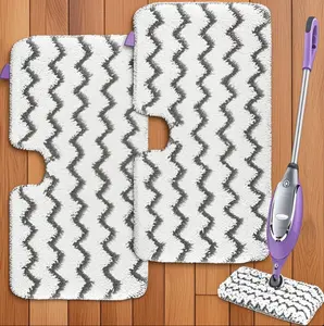 Steam Mop Pads Refills Compatible with S3501 S3601 S3901, Microfiber Reusable with Scrub Strips, Machine Washable Deep Cleaning Pads for Tile & Hardwood Floors
