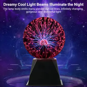 Plasma Touch Lightning Ball 3.5-inch USB Magic Lamp Electrostatic Night Light Magic Ion Ball