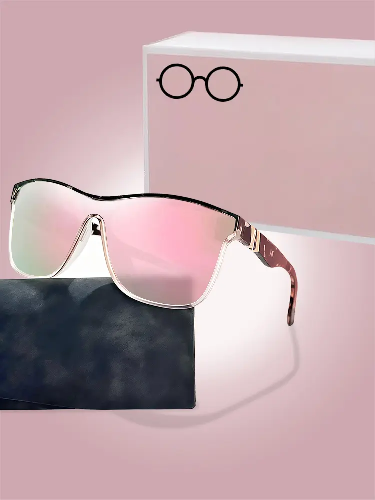 Women's Modern Bold Sports Sunglasses - Full Rim Frames, Outdoor Ready, Tinted Ombre Glow, Wild Leopard Vibe Eyeglass Accessory, All Seasons Casual Use (Mother's Day Gift Option)