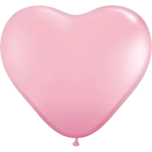 PINK HEART-SHAPED LATEX BALLOON