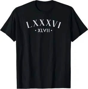 86 47 Roman Numerals LXXXVI XLVII 8647 Subtle Anti Trump T-Shirt