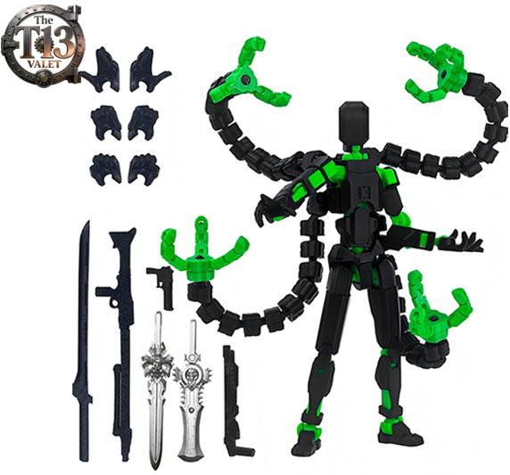 T13 Nova Action Figure 3D Printed Multi-Jointed Movable Robot 5.5 Inch Assembled Desktop Decoration for Game Enthusiasts