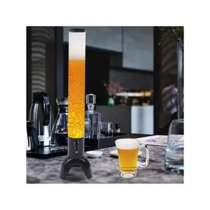 3L/100Oz Giant Beer Tower Dispenser w/ Tap + Ice Chamber - Clear Removable Cold Storage for Draft Beer, Cocktails & Juices!Perfect for Bars, Weddings & Parties!Grab Yours Now