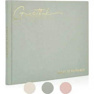 Beautiful Wedding Guest Book for Your Wedding Reception - Simply Elegant Guestbook to Sign in and Add Polaroid Photos, Perfect for Baby Shower for Your Special Day