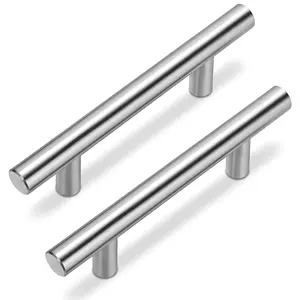 30-Piece Set of 5-Inch Brushed Nickel Cabinet Pulls Stainless Steel Drawer Handles T-Shaped Vanity Handles