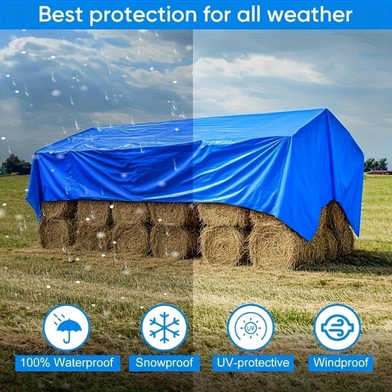 All-Season Waterproof Tarpaulin with High-density Thickened Material, Reinforced Corners, And Double-sided Waterproofing. Offers Excellent Sun Protection, Tear Resistance, And Durability. Perfect for Outdoor, Vehicle, And Cargo Cover Needs