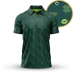 [SHIP FROM US] Gettin’ Lucky Golf Polo Shirt – Funny Golf Shirt for Men, Weekend Golf Outfit, Golf Lover Gift