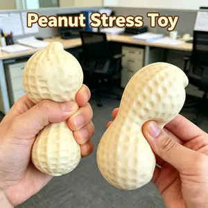 1pc Large Soft Peanut Squishy Stress Relief Toy Slow Rising Squeeze Fidget Toy for Relaxation & Anxiety Relief
