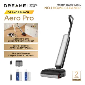 DREAME Aero Pro Elite/ Aero Vacuum Mop, ALL-in-ONE cordless cleaner for wet messes & dry messes, 0 hair residue, 5mins quiet flash self-clean, 185℉ self-dry, 60min runtime, for family, for all flooor types