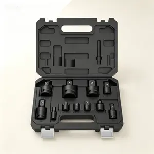 Professional Impact Socket Adapter Set, 11-Piece Reducer & Swivel Socket Kit, 1/4" 3/8" 1/2" 3/4" Drive Sizes with Durable Case for Impact Driver Conversions, Universal Joint Sockets for Power Tool Compatibility