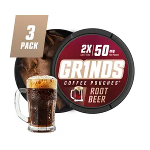 Grinds Coffee Pouches - Root Beer (Pack of 3) Grinds Coffee Pouches - Root Beer (Pack of 3)