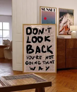 (No Frame) Typography Print, 70s Poster, Black Wall Art, Psychedelic Poster, Aesthetic Print, Vintage Poster, Trippy Wall Art, Retro Newspaper Poster