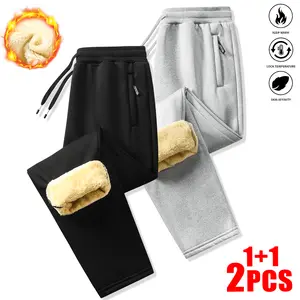 2-Pack,Men'S Thermal Pants - Heavy-Duty Winter Trousers, Thick Insulated Fabric for Cold Weather, Travel, Everyday - Stylish Athletic Casual Pants, Travel Clothing, Modern Sportswear, Fleecelined Comfort