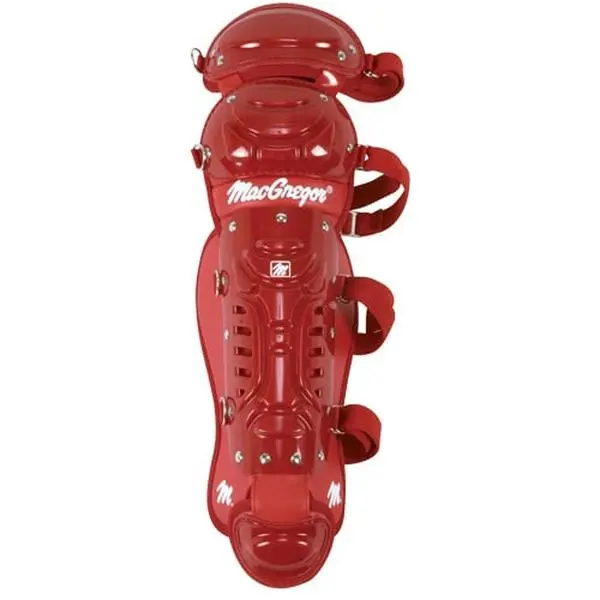 MacGregor Double-Knee Youth Leg Guards for Ages 9-12 - ABS Foam Padded, Ventilated Design, Cantilever Shock Absorption, 10" Shin Plate, 23" Total Protection Area, Ankle Coverage