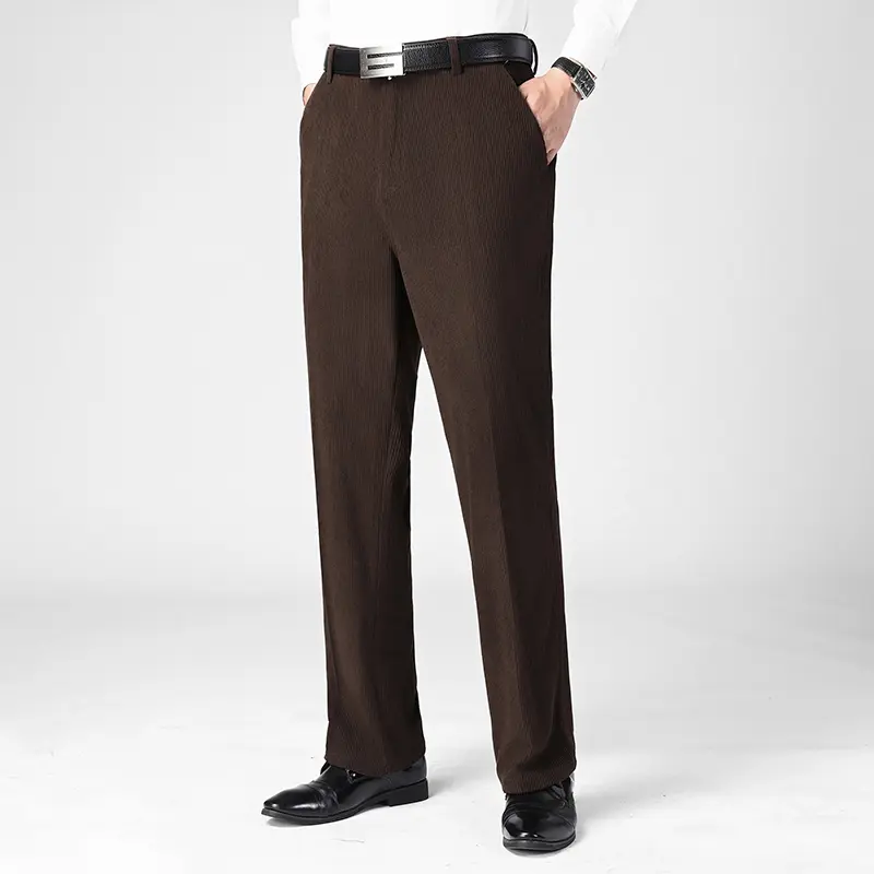Men’s slim fit stretch dress pants, single pack, wrinkle-resistant casual slacks, business casual chino pants for work/office