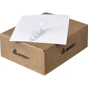 Avery AVE05334 Permanent Adhesive Rectangle Paper Sheets Label, Matte White