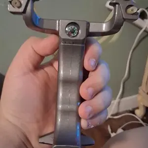 Silver Slingshot with Ergonomic Handle ABS Material Ideal for Outdoor Exploration and Practice Shipped Quickly