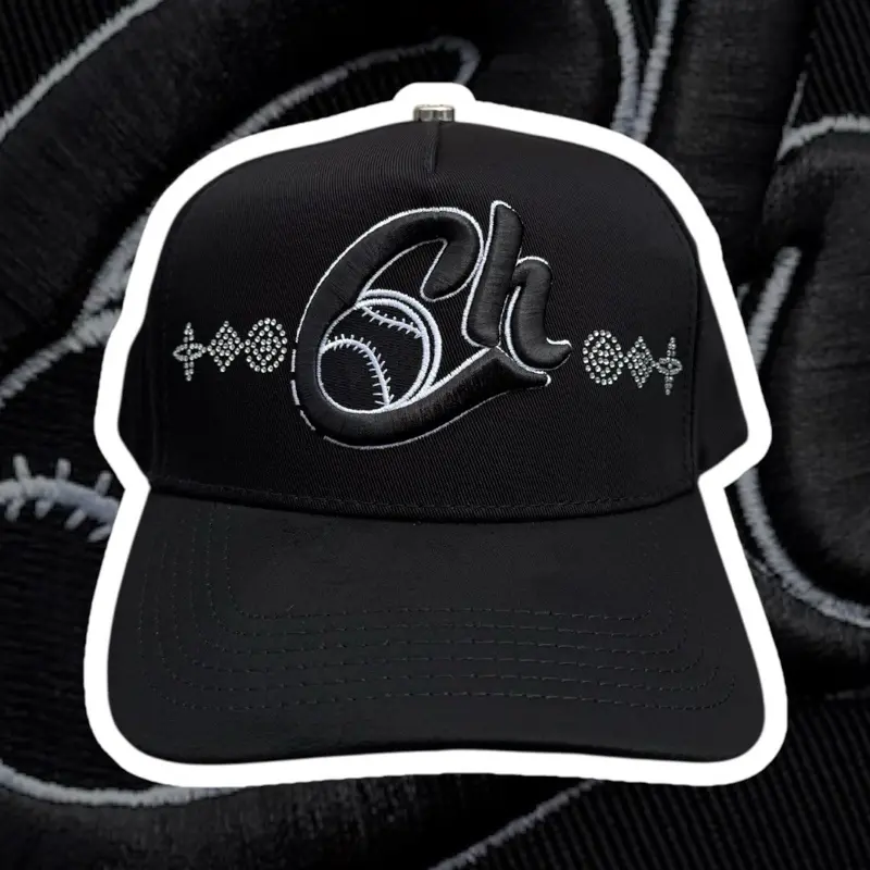 “Charros LV” GDL Caps Premium Black Suede Snapback with Rhinestones Silk Interior Adjustable Fit