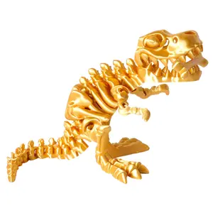 3D Printed Articulated Dragon Skeleton Fidget Toy – Stress Relief Desk Decor