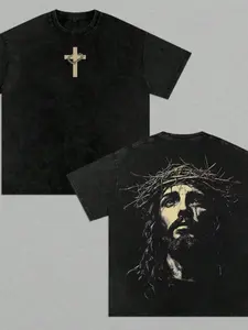 Jesus Crown Of Thorns Tshirt & Hoodie WashedGod Apparel Tee, Easter T-Shirt, Jesus T-ShirtEaster Streetwear, Christian Apparel Graphic TeesGym Pump Covery2k,Vintage,Streetwear Christmas Thanksgiving gift,Cyber Monday boyfriend  tees old picture
