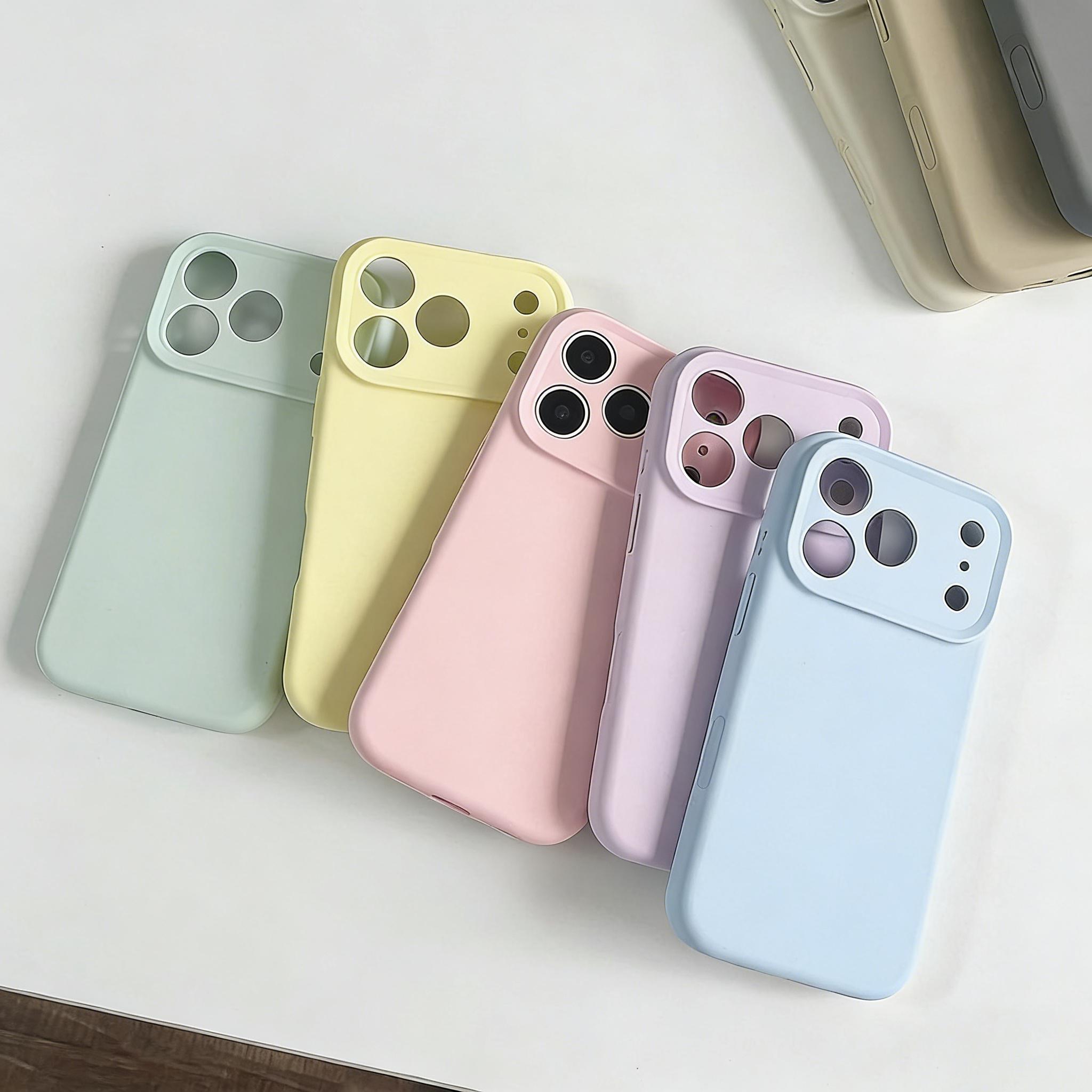 Cute Pastel Aesthetic Matte Soft Touch iPhone Case, Slim Silicone Shockproof Anti-Scratch Cover with Precise Camera Cutout For iPhone 17 16 15 14 13 Pro/Pro Max/Plus/Air Perfect Gift for Her/Him
