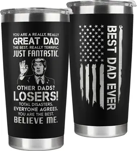Gifts for Dad from Daughter Son, Fathers Day Birthday Christmas Gift for Dad, New Papa Daddy Stepdad Ideas for Men, Stainless Steel Coffee Travel Cup 20oz 30oz Tumbler Gift for Men & Women, Xmas Gift for Fathers