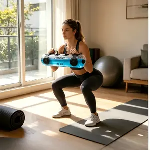 Transparent Water Filled Fitness Bag, Dynamic Aqua Training Weight Bag with Handles, Ideal for Functional Fitness, Core Stability & Full-Body Workouts leg press machine gym accessories