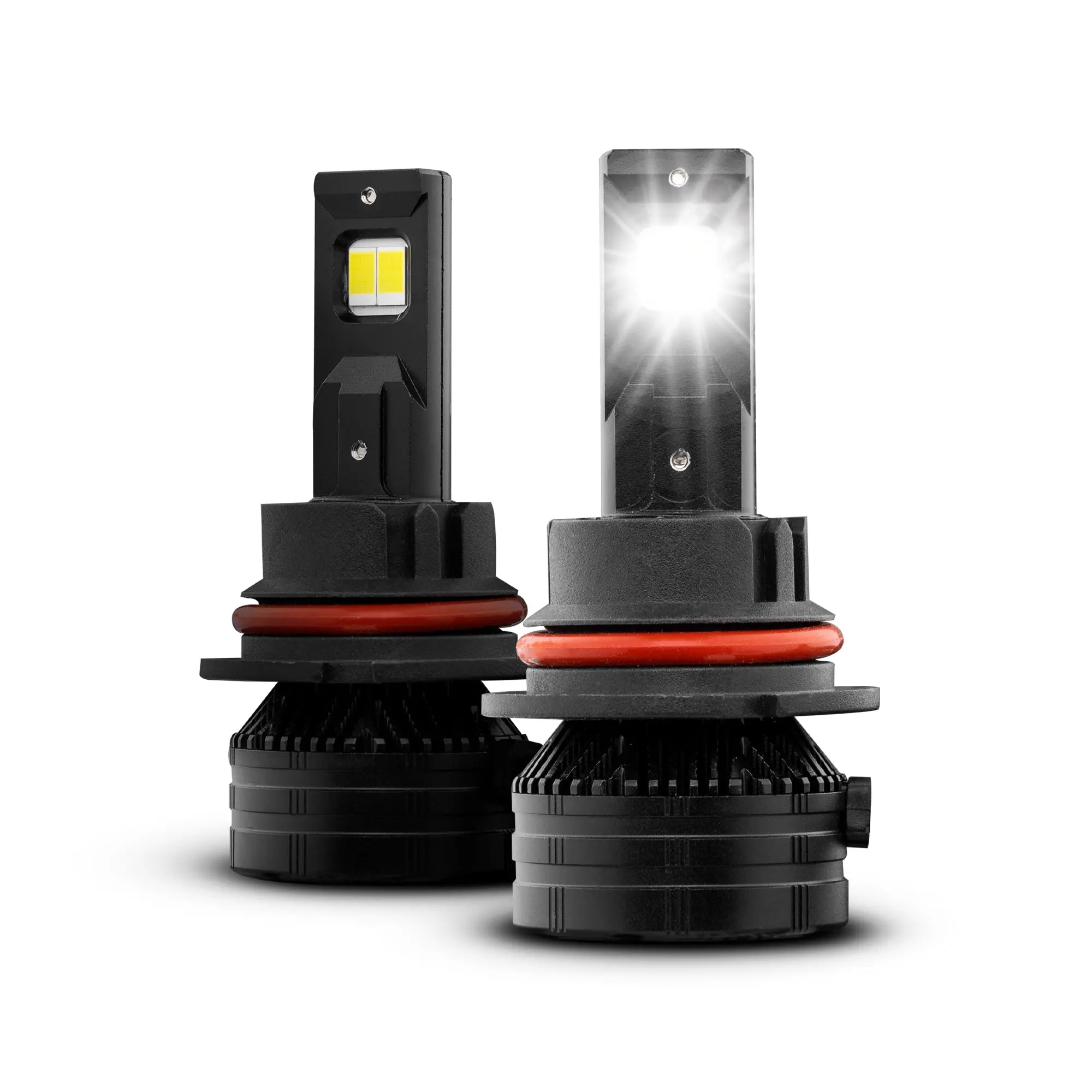DS18 VISION 9007 High-Low CSP LED Conversion Kit, 6000K White, 15000/10000 Lumens, 150/100W, Aircraft-Grade Aluminum, Exceptionally Bright Light, Plug-and-Play Socket Fit, Easy Installation, Cooling for Automotive & Motorcycle Car Lights