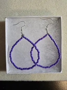 Beaded Hoop Earrings