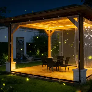 10x13FT Crystal Clear Vinyl Cover - Ultimate Outdoor Protection for Patio, Equipment & Utility Areas - Waterproof Leak-Proof Tarpaulin for Garden Projects & Greenhouse Enclosure