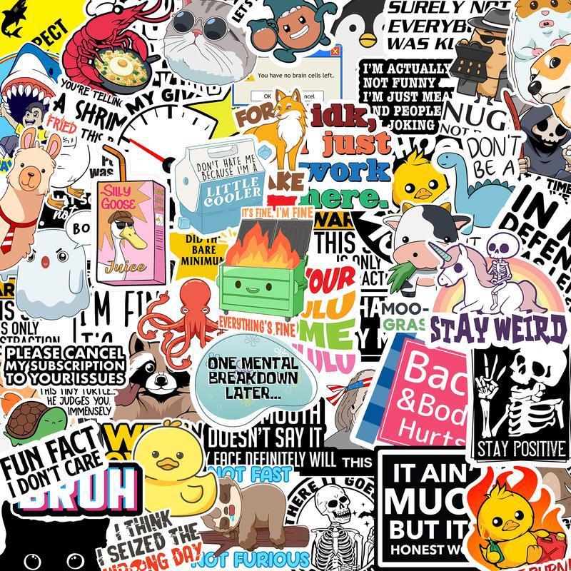 130PCS Funny Saying Sticker Pack - Snarky, Sarcastic Bold Humor Vinyl ...