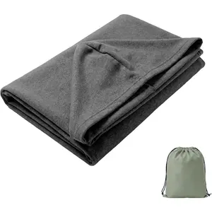 Hooded Wearable Compression Blanket Sleep Sack for Deeper Sleep, With Side Pocket & Water-Resistant Bag, 4 Sizes (S-XL) for Home Lounging Camping & Travel