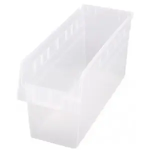 Quantum Storage QSB804CL Clear Plastic Storage Bins - 17.88 x 6.63 x 8 in. - Pack of 20