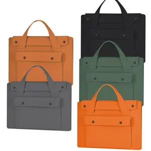 NAIDUN New Brow Portable Laptop Briefcase with Multi-Compartments Durable Canvas Computer Bag Water-Resistant Stain-Proof Stylish Versatile Design Traveling Bag