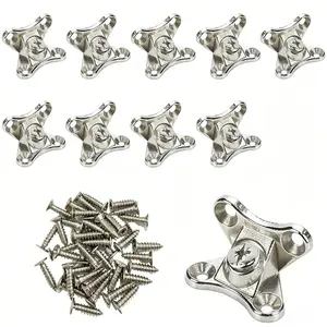 10Pcs Detachable Zinc Alloy Corner Brace, Removable Right Angle Bracket for Wood Furniture, Shelf Support, Cabinet Repair, Chair Reinforcement & DIY Woodworking Projects