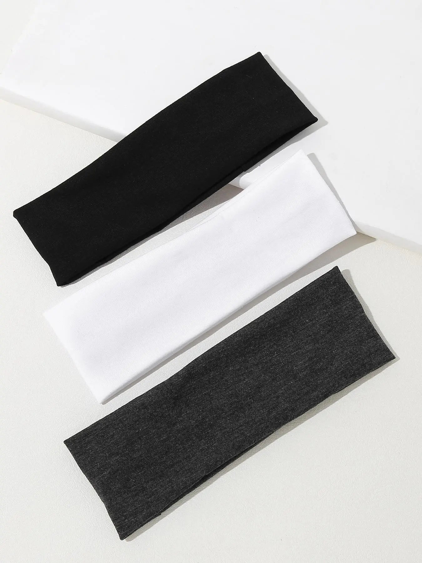 Solid Color Hair Band (3pcs/set), Casual Sporty Hair Band for Women & Girls, Minimalist Headwear Suitable for Thick Hair, Elastic Headbands, Sports Headband, Workout Headband, Stretchy Headbands, Athletic Headbands