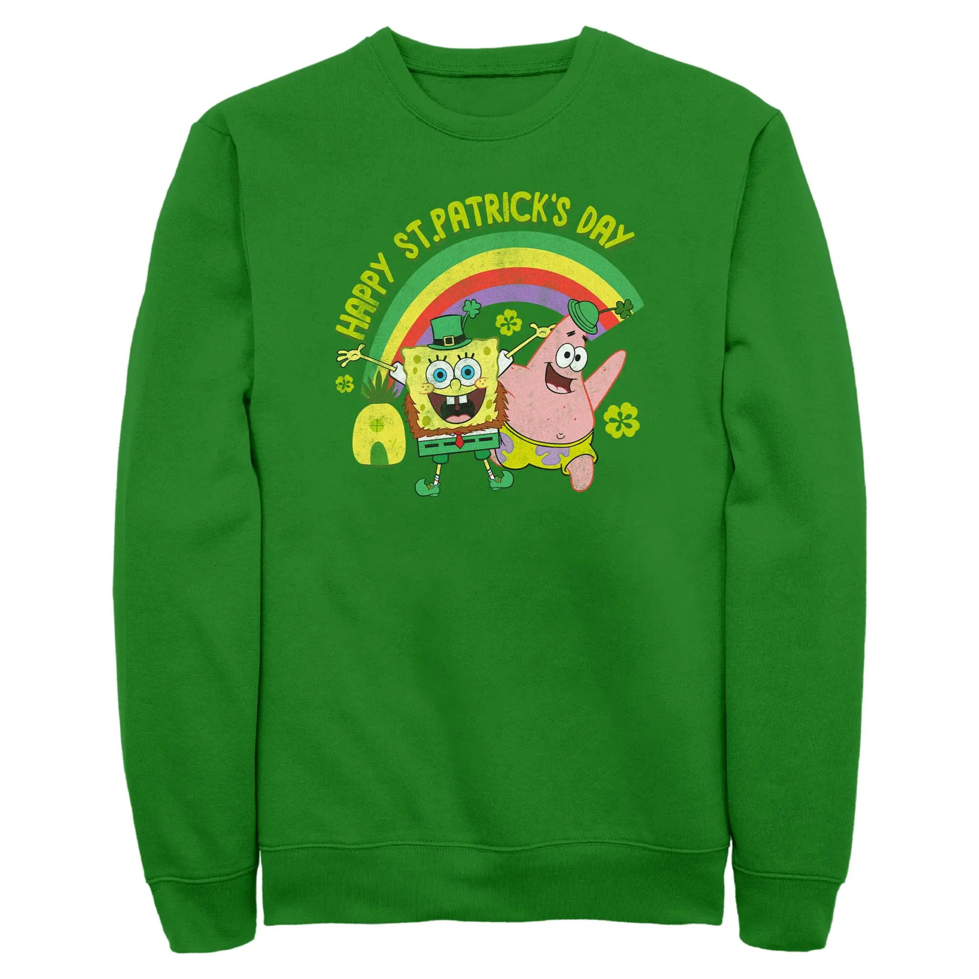 Men's SpongeBob SquarePants Happy St. Patrick's Day Duo Sweatshirt
