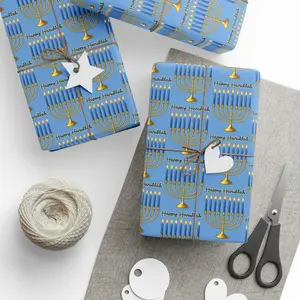 Subtle F*ck Trump Hanukkah Menorah Wrapping Paper, Festive Gift Wrap, Funny Wrapping Paper, Jewish Holiday Wrapping, FDT Anti-Trump