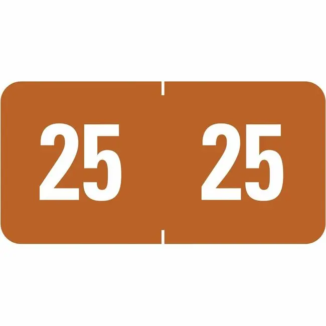 Smead SMD67925 YR-25 Flat Color Code Label, Office Stick-On Labels & Stickers for Computers & Office Stationery Supplies