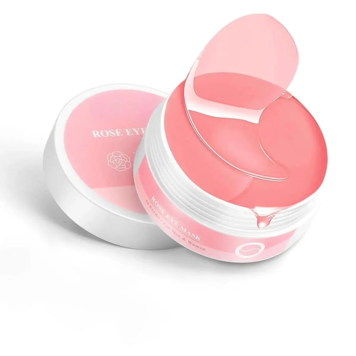 Rose Under Eye Patches, Anti-Aging Eye Mask with Collagen & Hyaluronic Acid for Dark Circles, Puffiness & Wrinkles, Skincare for Makeup Prep, 30 Pairs