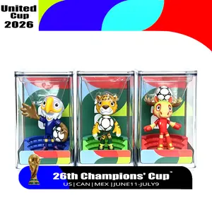 2026 World Cup Mascot Toy Set of 3, Maple Zayu Clutch Soccer Figurines Collectible, Official Licensed Mini Plush Action Figures for Kids, Outdoor Fun Summer Vibes Gift for Fans