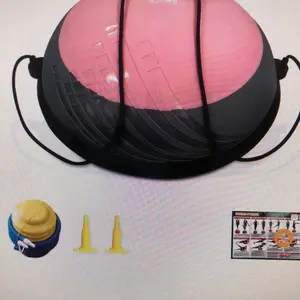 Balance ball balance trainer 660lbs weight  capacity IFAST 23” half ball with resistant band  anti burst design anti slip surface for home gym core Ab