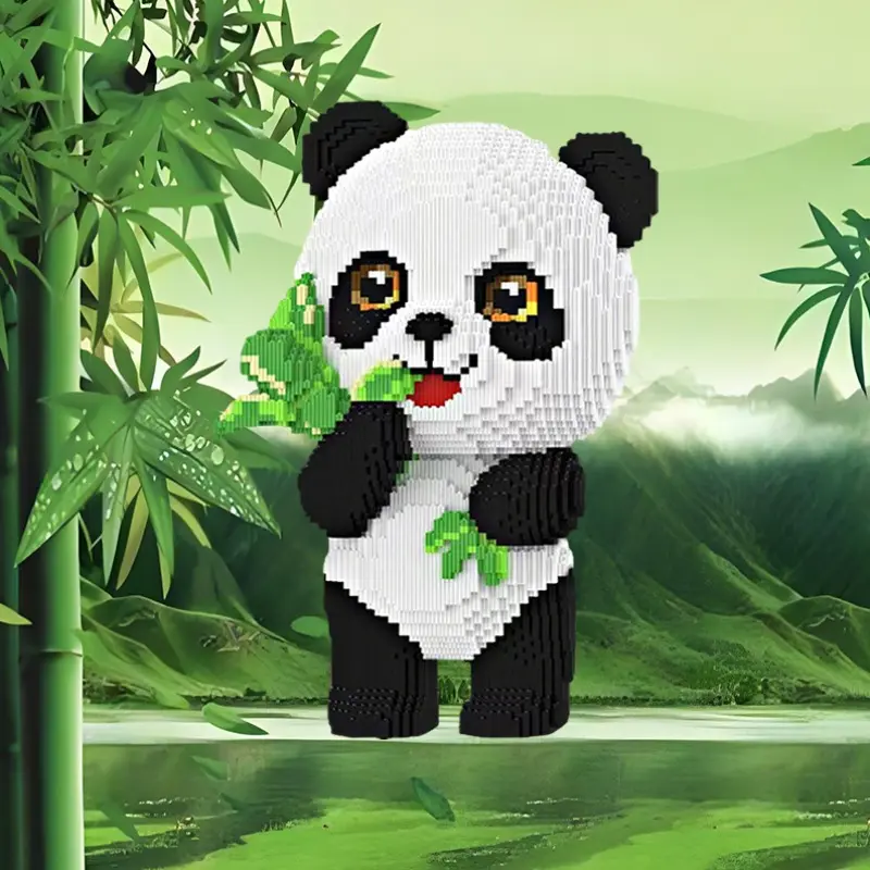 Panda Bamboo 3D Puzzle Creative Decoration, Perfect Gift for Birthday/halloween/festivals, Desk Decor, DIY Craft, Lightweight Statue