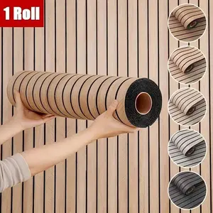 3D Groove Grille Wallpaper Roll Waterproof Peel and Stick Removable Self Adhesive Wallpaper for Home Decor Easy Wipe Clean Wall and Floor Covering for Kitchen and Bathroom Renovation